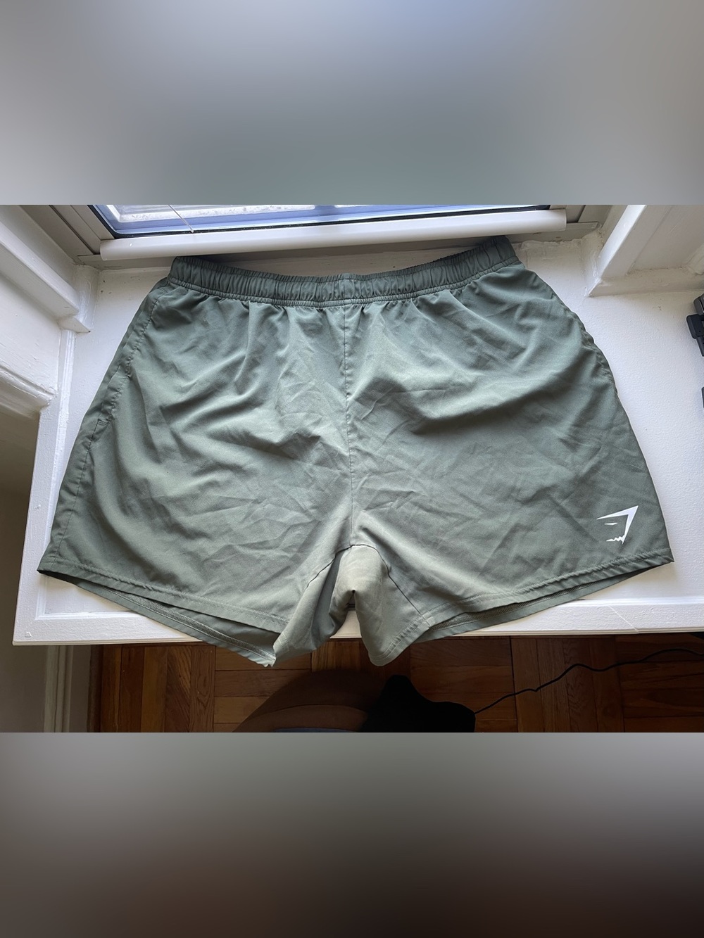 Gymshark Men's Olive Green Athletic Shorts - 5 inch